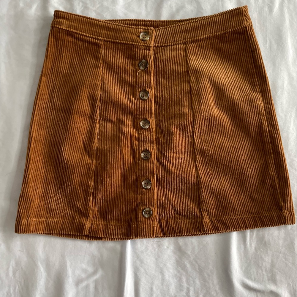 Forever 21 Ribbed button up corduroy skirt